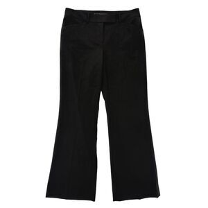 ELIE TAHARI Cropped Kick Flare Wool Blend Pant 6 Black Work Office B77